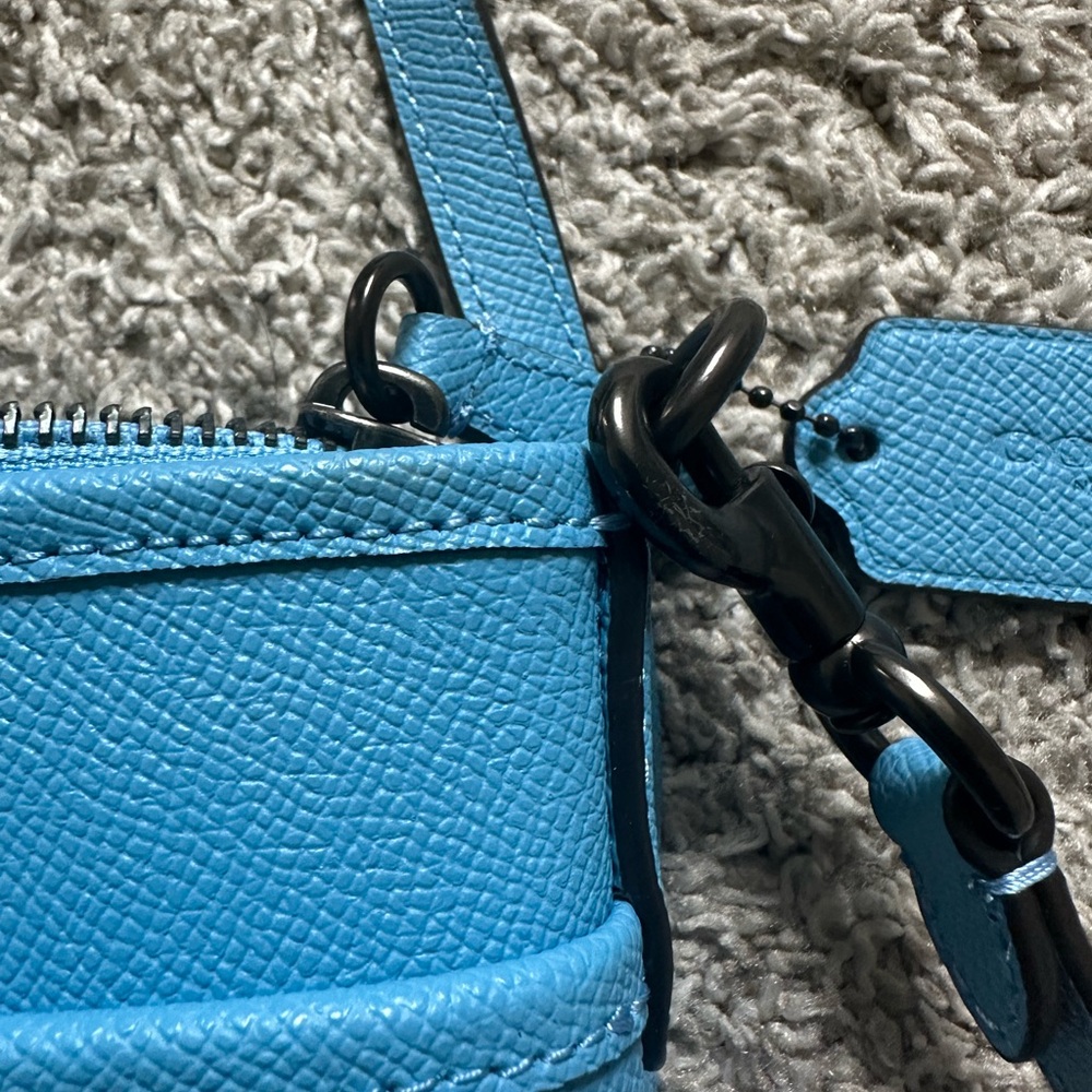 Coach Sky Blue Leather Crossbody Bag - Picture 10 of 15